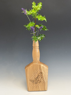 Hickory vase with Fish